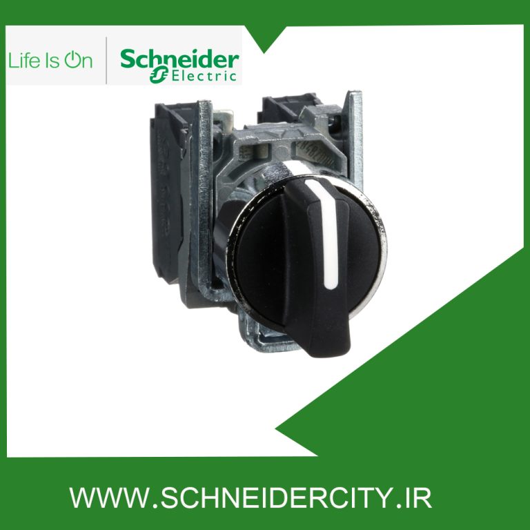 سلکتور سوئیچ فلزی سه حالته بازگشت فنری اشنایدر XB4BD53