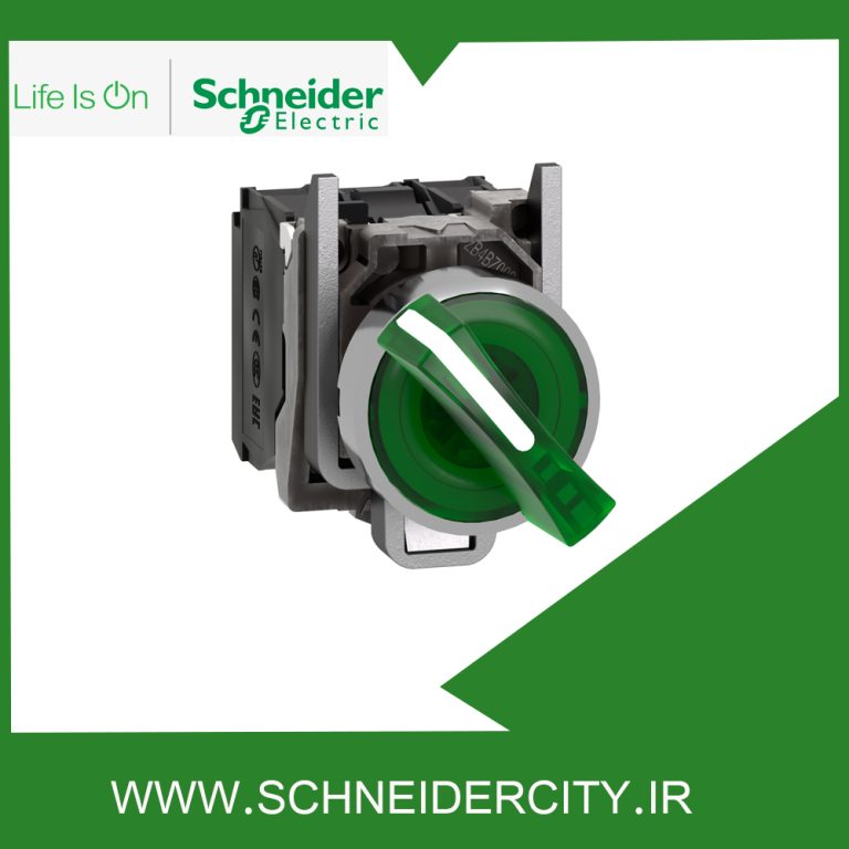 سلکتور سوئيچ دوحالته ماندگار با ولتاژ 230 تا 240 ولت AC اشنایدر XB4BK123M5