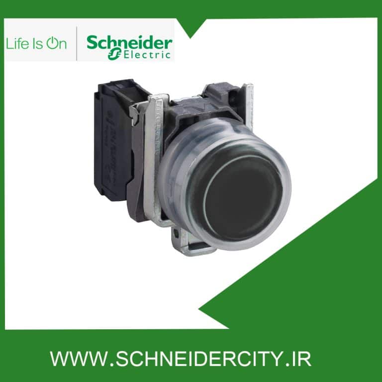 پوش باتن فلزی مشکی با پوشش محافظ اشنایدرXB4BP21