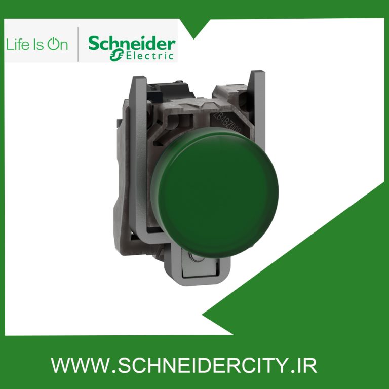چراغ سیگنال فلزی سبز لامپ خور اشنایدر XB4BV63