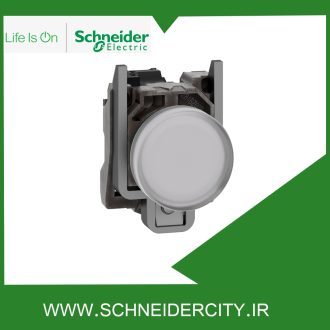 چراغ سیگنال فلزی سفید 24 ولت AC/DC اشنایدر XB4BVB1