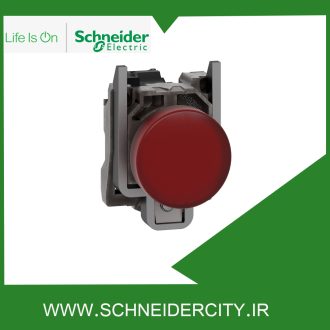 چراغ سیگنال فلزی قرمز چراغ دار 220VAC اشنایدر XB4BVM4