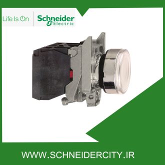 پوش باتن فلزی سفید 1NO + 1NC اشنایدر XB4BW3165