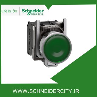 پوش باتن فلزی سبز 24ولت ACوDC اشنایدرXB4BW33B5