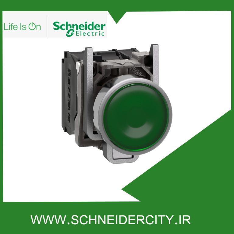 پوش باتن فلزی سبز 220 تا 240 ولتAC اشنایدرXB4BW33M5
