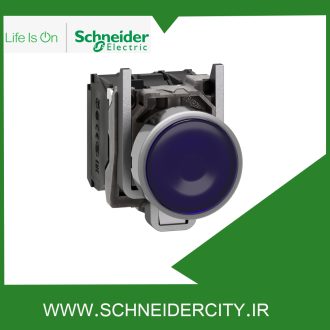 پوش باتن فلزی آبی 24ولت ACوDC اشنایدرXB4BW36B5