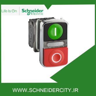 استارت استوپ دوبل فلزی چراغدار 24ولت AC/DC اشنایدرXB4BW73731B5