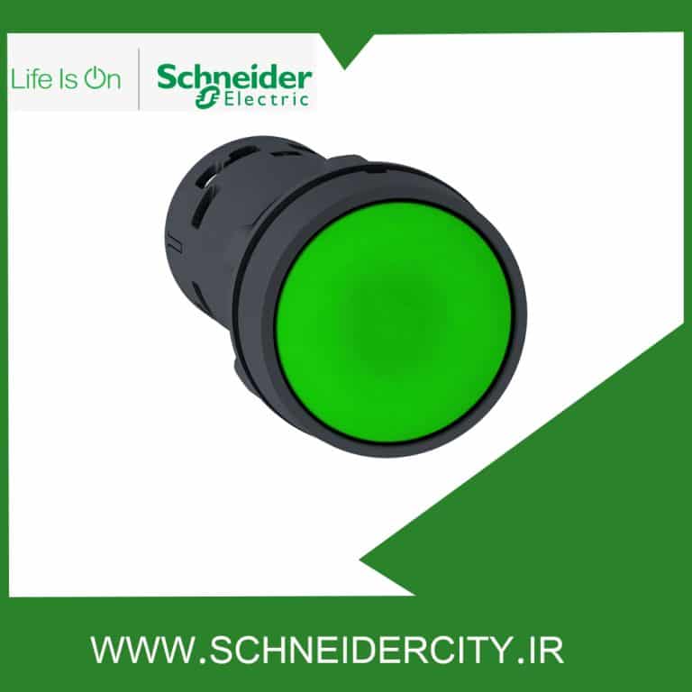 پوش باتن باکالیت سبز 1NO اشنایدر XB7NA31